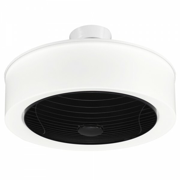 Manhattan Enclosed Ceiling Fan With Led Light In Two Colours