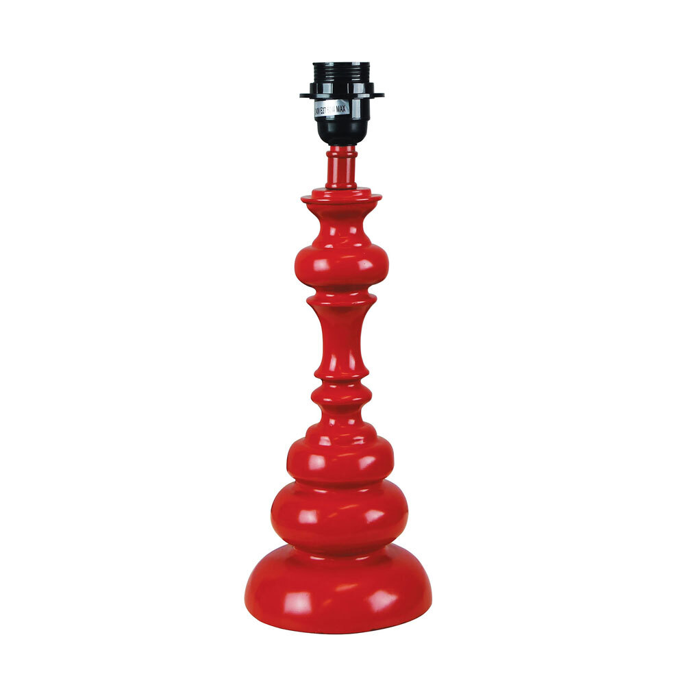 Brae Table Lamp Base Only Gloss Red