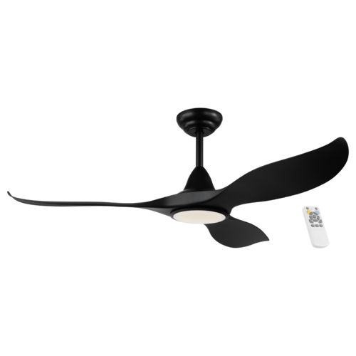 Noosa 52" And 60" Dc ABS Ceiling Fans With Light In Black, White or NEW Timber Finish!