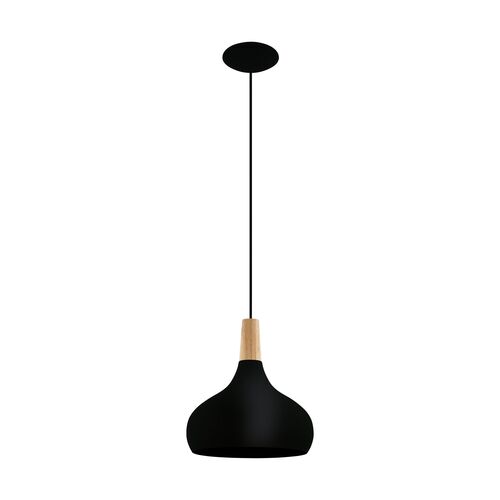 SABINAR H/L 1X60W E27 BLK MED 2M 