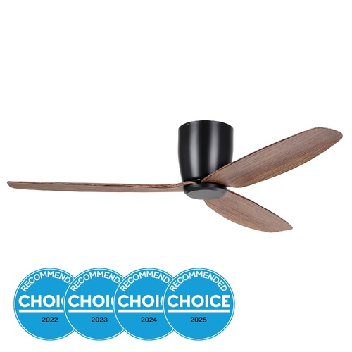 *SEACLIFF 52 DC FAN BLK/LT WALNUT