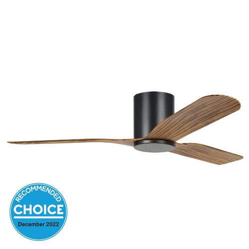 *ILUKA 52 DC FAN BLK/WOOD HUGGER 