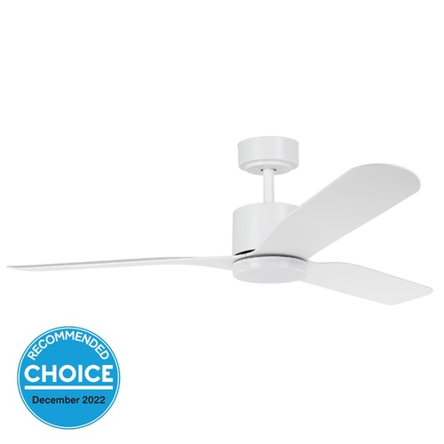 ILUKA 52 DC FAN 18W LED TRI-COL WHT HUGGER 
