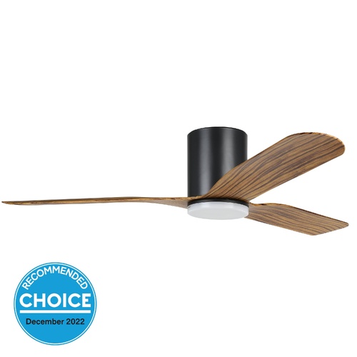 *ILUKA 52 DC FAN 18W LED TRI-COL BLK/WOOD HUGGE