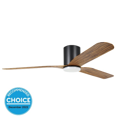 *ILUKA 60 DC FAN 18W LED TRI-COL BLK/WOOD HUGGE