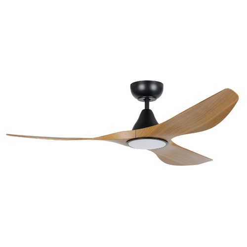SURF 52 DC FAN LED TRI-COL BURM TEAK/BLK 