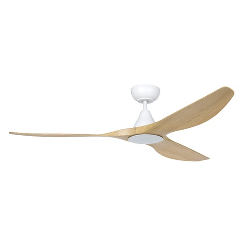 SURF 60 DC FAN LED TRI-COL OAK/WHT 
