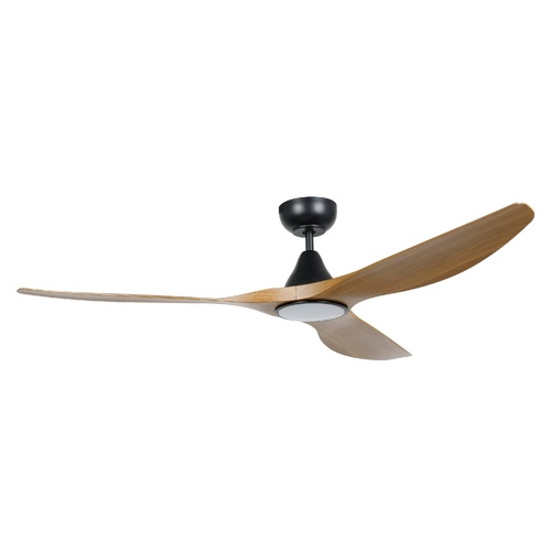 SURF 60 DC FAN LED TRI-COL BURM TEAK/BLK 