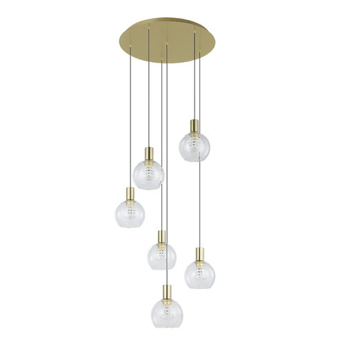 TERQUE H/L 6X5.4W LED 3000K BRS MATT ROUND 