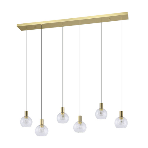 TERQUE H/L 6X5.4W LED 3000K BRS MATT BAR 