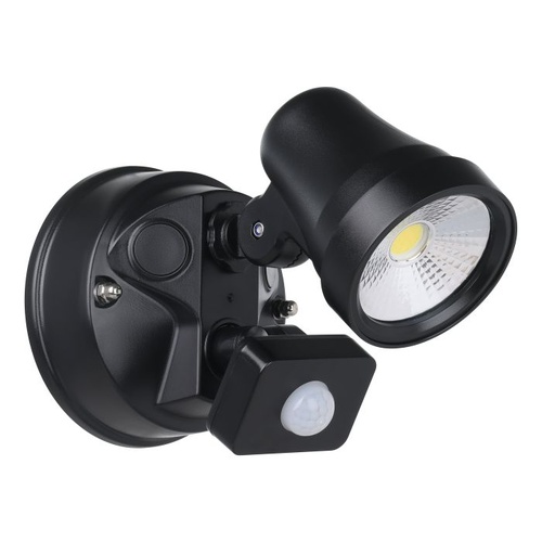 COASTGUARD EXT SP 1X15W LED TRI-COL BLK W/SENS