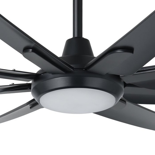 SANTORINI FAN LT 20W LED TRI-COL BLK 
