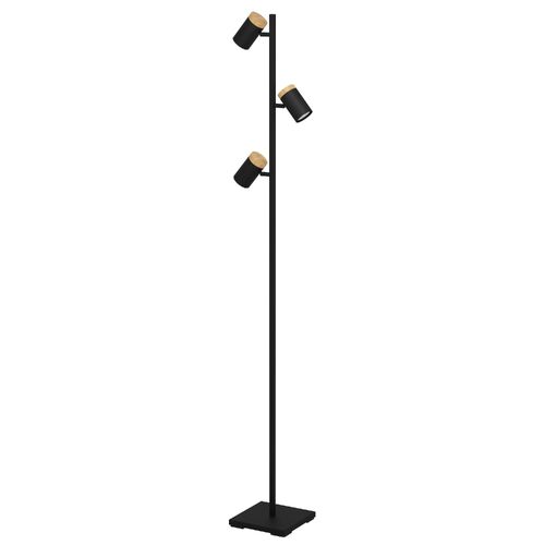 CARTAGENA F/L 3X5W GU10 LED 4000K BLK/WOOD 