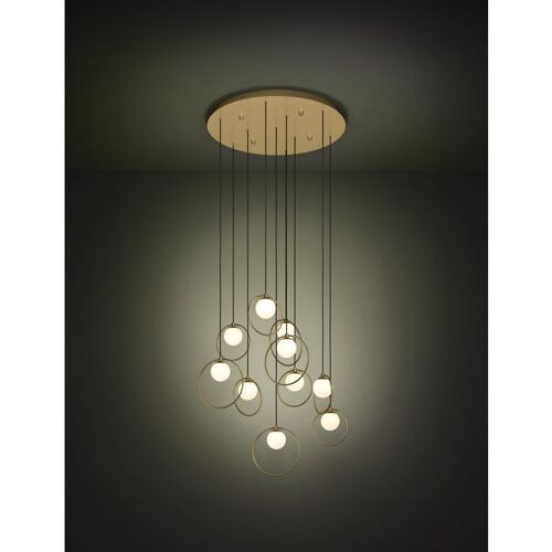 PORTOCOLOM H/L 10X3W LED 3000K BRS ROUND 