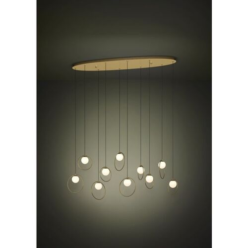 PORTOCOLOM H/L 10X3W LED 3000K BRS OBLONG 