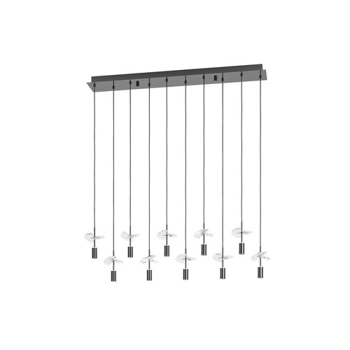 ####COMAREIRA H/L 10X2.1W LED TRI-COL NKL NERO 