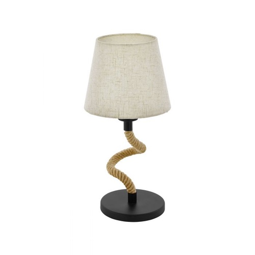 RAMPSIDE T/L 1X60W E27 BLK/ROPE/LINEN 