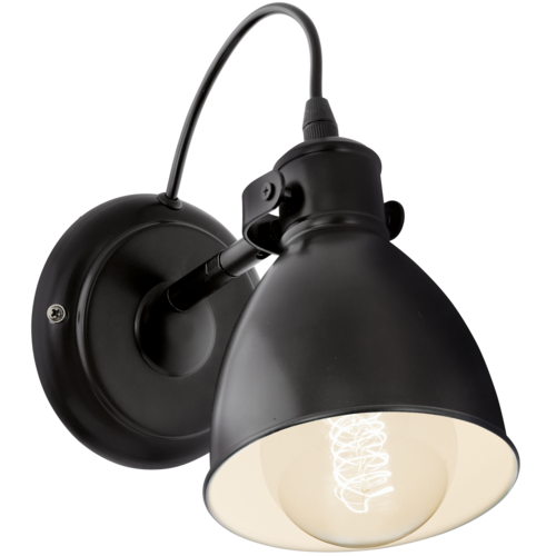 PRIDDY W/L 1X40W E27 BLK 