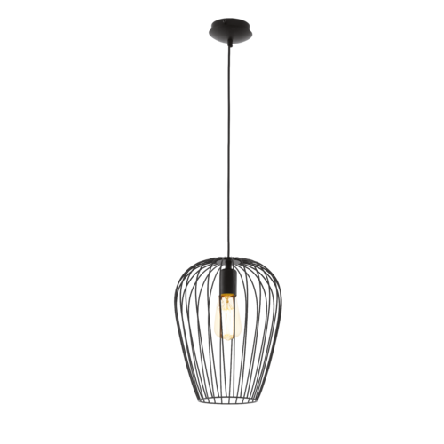 NEWTOWN H/L 1X60W E27 BLK LGE 