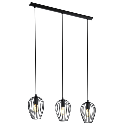 NEWTOWN H/L 3X60W E27 BLK BAR 