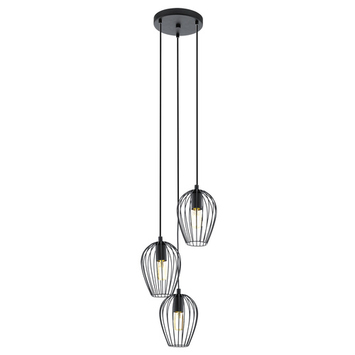 NEWTOWN H/L 3X60W E27 BLK CLUSTER 