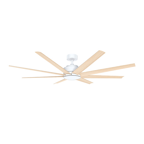 Titanic 60 DC Ceiling Fan - White with Natural Blades