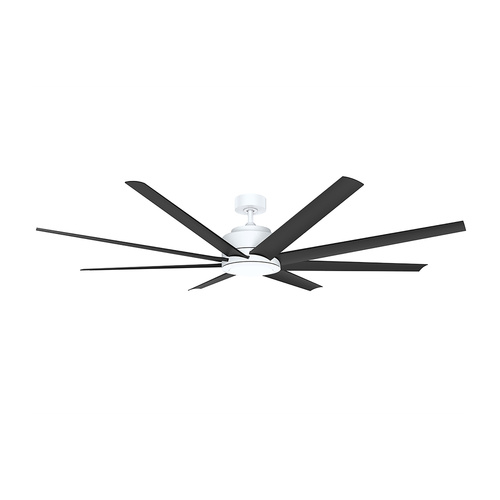 Titanic 60 DC Ceiling Fan - White with Black Blades and Light