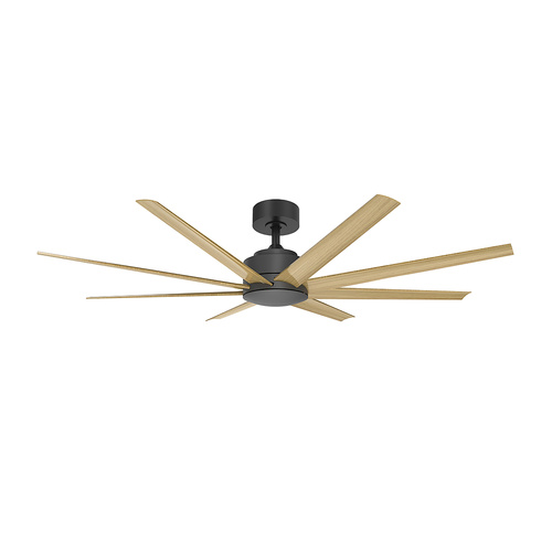Titanic 60 DC Ceiling Fan - Black with Oak Blades