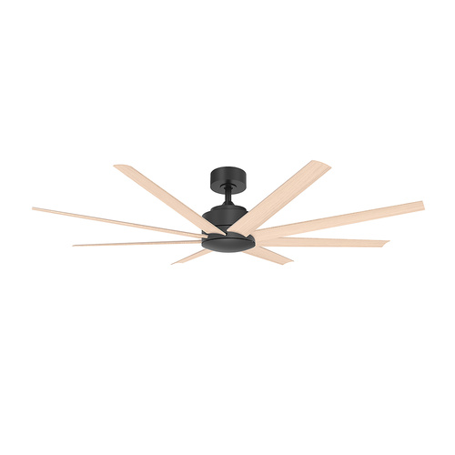 Titanic 60 DC Ceiling Fan - Black with Natural Blades