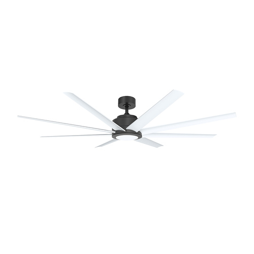Titanic 60 DC Ceiling Fan - Black with White Blades and Light