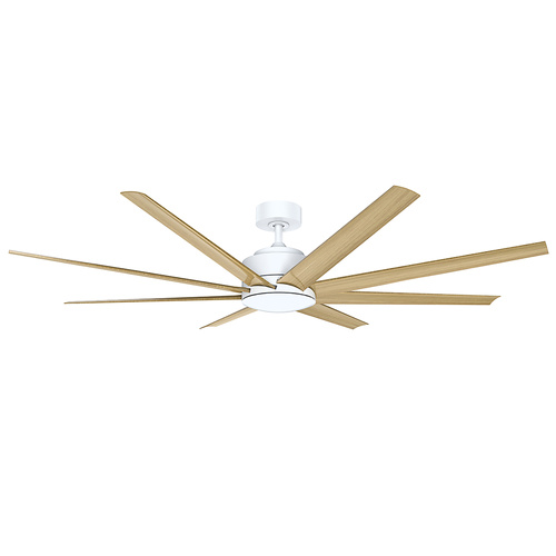Titanic 72 DC Ceiling Fan - White with Oak Blades
