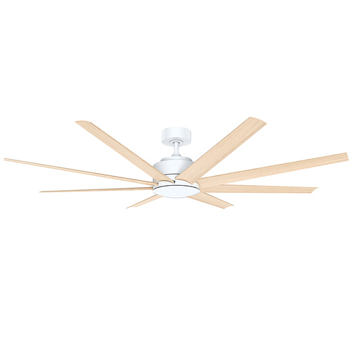 Titanic 72 DC Ceiling Fan - White with Natural Blades