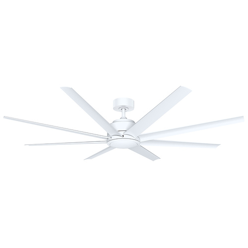 Titanic 72 DC Ceiling Fan - White with White Blades and Light