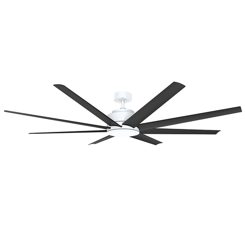 Titanic 72 DC Ceiling Fan - White with Black Blades and Light