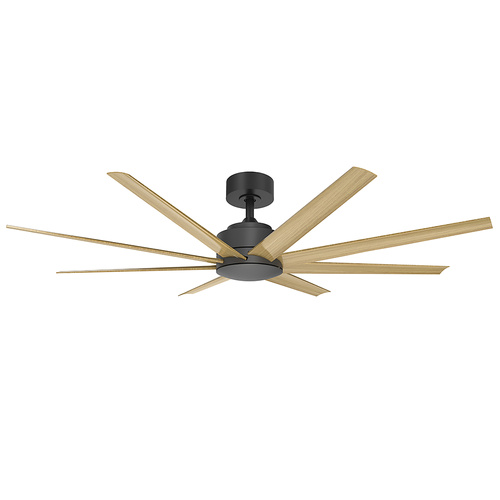 Titanic 72 DC Ceiling Fan - Black with Oak Blades