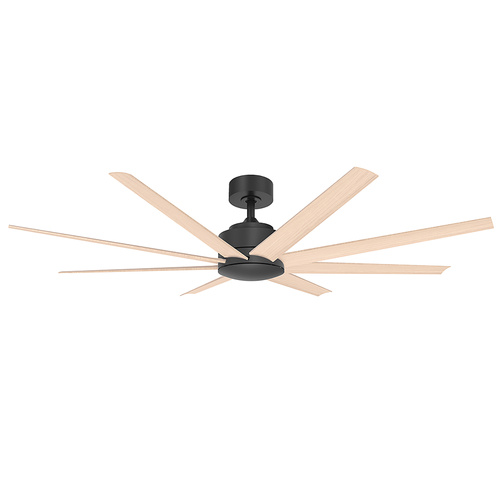 Titanic 72 DC Ceiling Fan - Black with Natural Blades
