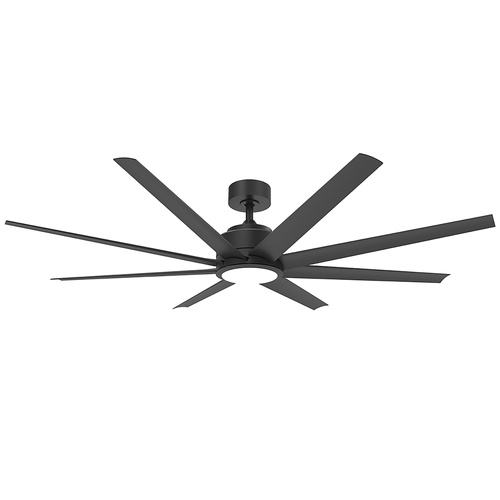 Titanic 72 DC Ceiling Fan - Black with Black Blades and Light