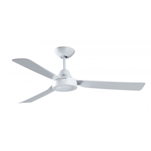 Bullett 1220Mm Precision Moulded White Abs 3 Blade Ceiling Fan. Suitable For Both Indoor/Covered Outdoor Applications.