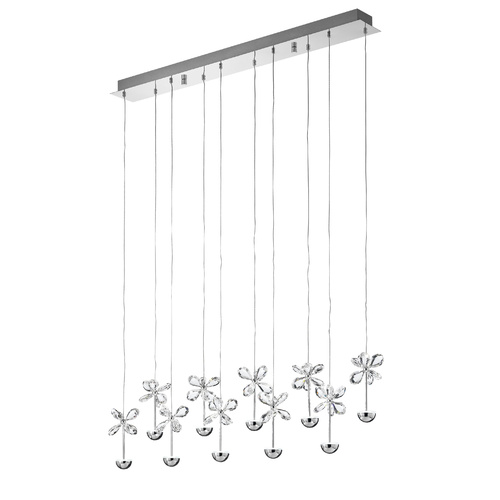 *PIANOPOLI H/L 10X2.5W LED 3000K CHR/CRYSTAL 