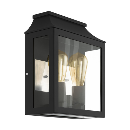 SONCINO EXT W/L 2X60W E27 BLK 