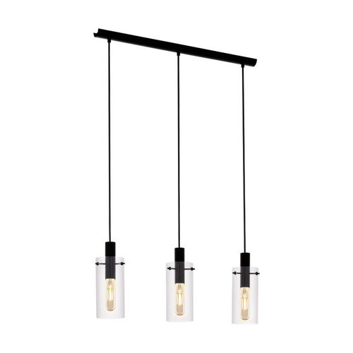 MONTEFINO H/L 3X60W E27 BLK/CLR 