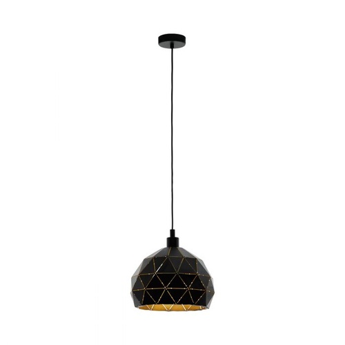 ROCCAFORTE H/L 1X60W E27 BLK/GLD LGE 