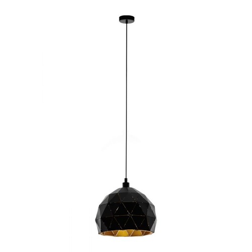 ROCCAFORTE H/L 1X60W E27 BLK/GLD MED 