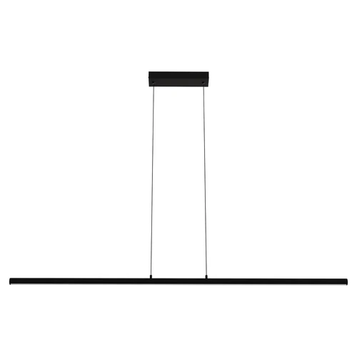 Aeris 1500mm Fluted Linear LED Pendant Black Cord 52W Tri Colour Non Dimmable Black 2M Drop IP20