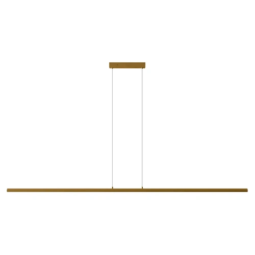 Aeris 2000mm Fluted Linear LED Pendant Clear Cord 62W Tri Colour Non Dimmable Gold 2M Drop IP20