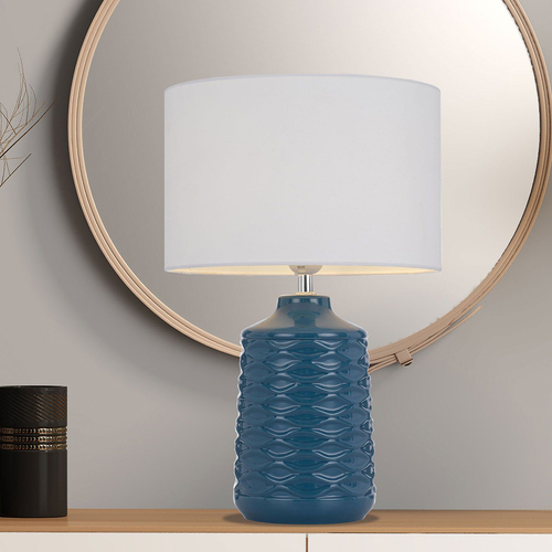 AGRA TL TABLE LAMP 25wE27max H:425 D:280 BLUE/WHITE