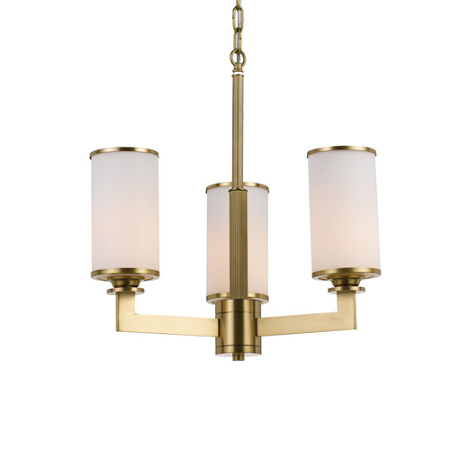 AHERN 3 LIGHT PENDANT 3x25wE27max D:530 H:530 CHAIN:2m BRASS/OPAL