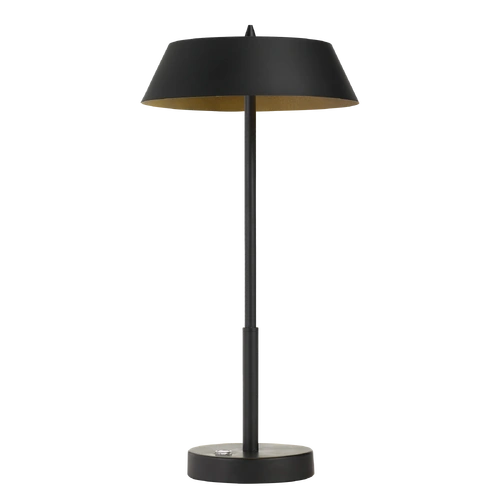 ALLURE TABLE LAMP 7w LED 3 WAY TOUCH SWITCH H:425 D:220 BLACK/GOLD 3000K 580Lm