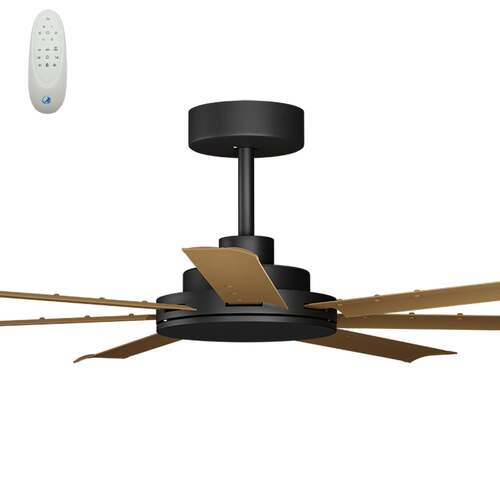 Alula 60" Black Motor & Teak Blades Complete fan (two boxes)