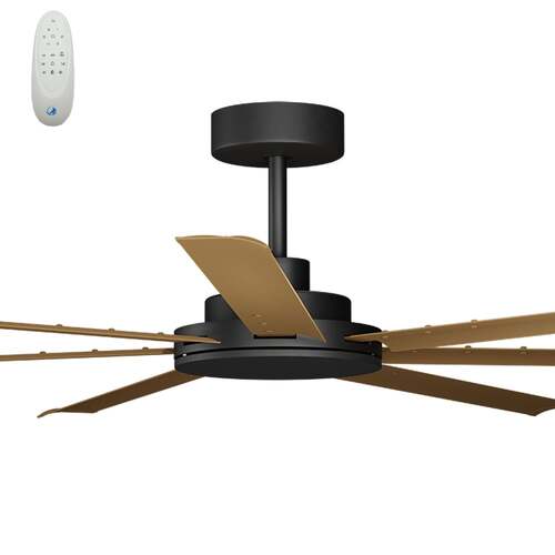Alula 80" Black Motor & Teak Blades Complete fan (two boxes)